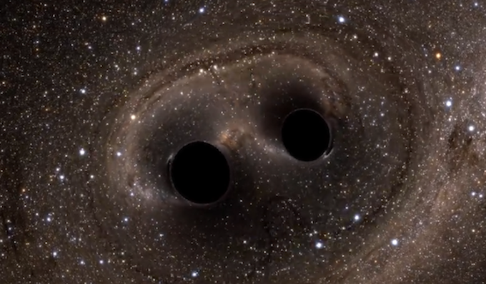 binary coalesce black hole generating gravitational waves